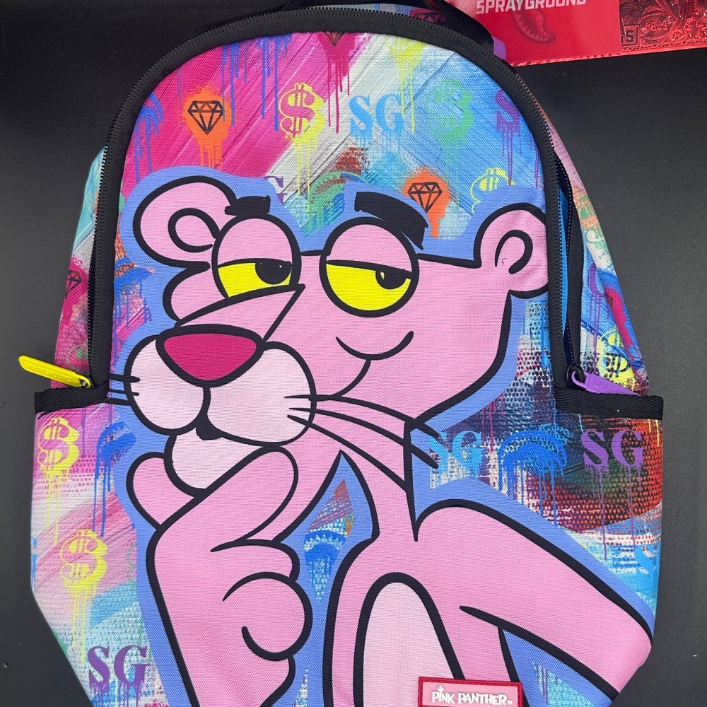 SMALL BACKPACK: PINK PANTHER ART CLASS